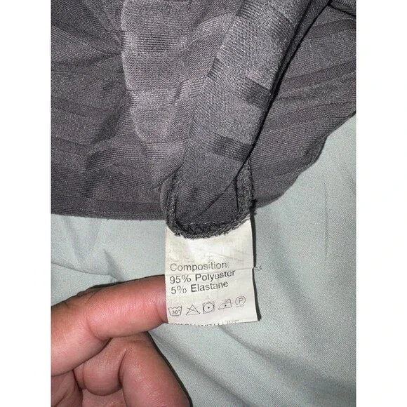 Women’s Flowy Pants Black Ribbed Size Medium Comfy Wide Legged Boho Chic - Picture 8 of 8